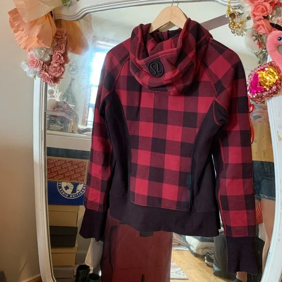 RARE Plaid Lululemon Scuba Hoodie - Picture 4 of 11